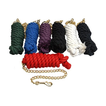 Jacks Cotton Lead Rope with Brass Plated SnapBlack 1307-BK